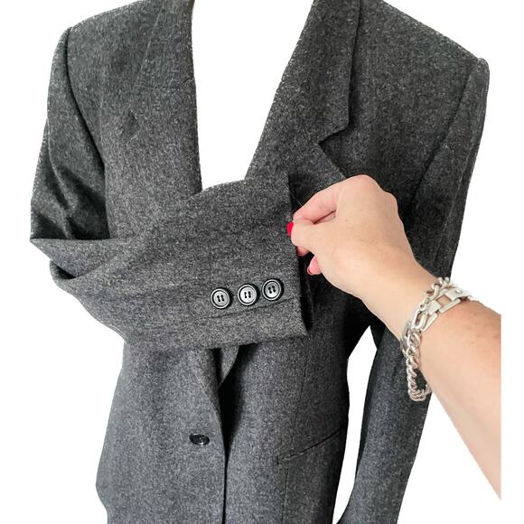 Vintage Evan Picone 100% wool single breasted blazer jacket size large L - Picture 7 of 7
